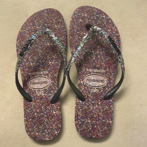Glamorous glittery Havaianas